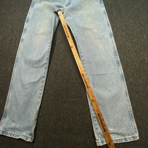 Wrangler Cowboy Western Light Washed Blue Jeans Men's 36x34 Denim Distressed - Picture 8 of 9